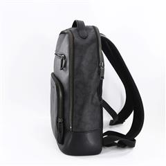 COACH Ethan Backback in Signature Canvas Charcoal/ Black Men Bag